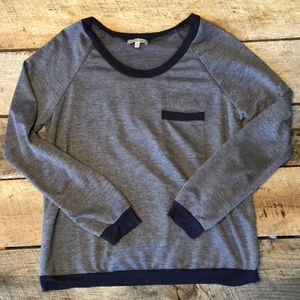 Long Sleeve Blue T-shirt